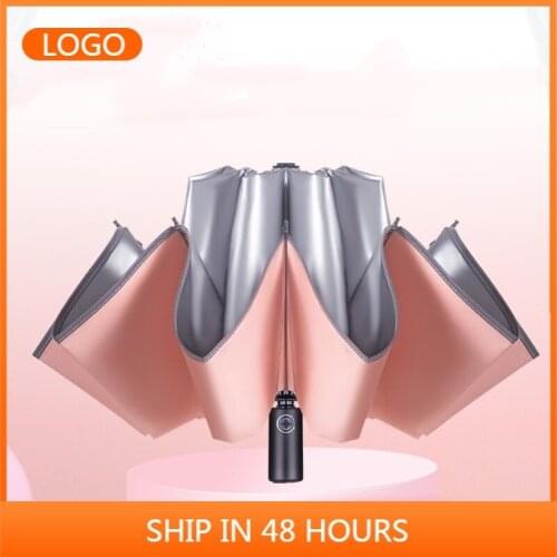 Sunscreen Automatic Reverse Folding Rain Umbrella Female Rain and Rain Dual-Purpose Sun Umbrella Sunshade
