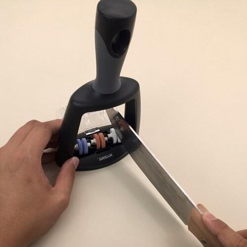 Knife sharpener three-in-one grit grinding wheel professional knife sharpener honing tool household kitchen knife sharpener tool