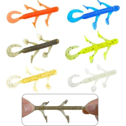 10pcs Larva Fishing Lures 7.5cm 3g Silicone Creature Maggot Baits Trout Worm Wobblers Swimbait Artificial Leurre Souple Softbait