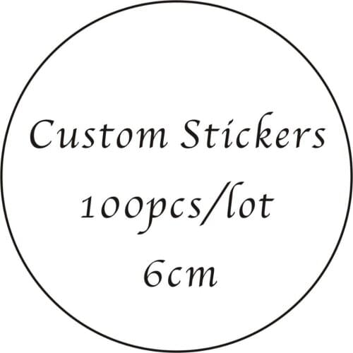 100PCS/Lot 6CM Kraft Logo Sticker Custom Transparent Candy Favors Gift Boxes Labels Personalized Your Own Design Party Favors