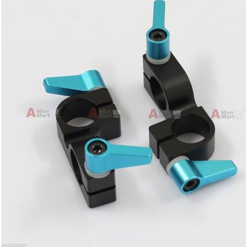 2x 90° Degree Rod Clamp Railblock Block fr 15mm Rod Support Rail System DSLR Rig