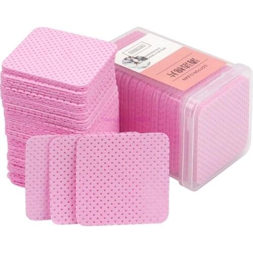 200boxes Lint Free Paper Cotton Wipes Eyelash Glue Remover wipes Cleansing cotton Sheet Nails Art Polish Makeup Clean Pads 200PC
