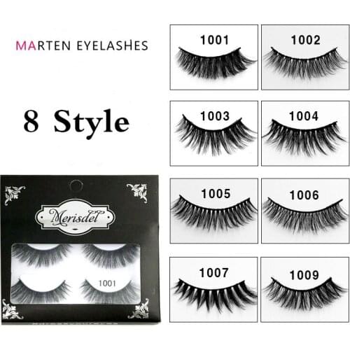 2019 Hot Sale 8 Style Thick Cross False Eyelashes Soft Comfortable Fake Eyelashes Professional Beauty Eyelash Extension Tool