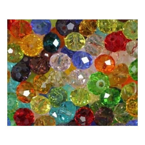 4mm 800pcs/lot white j98314 multicolor Mixed black Austria Glass Faceted Rondelle Beads strand spacer bracelet DIY