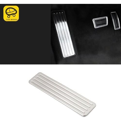 CarMango Car Accessories Stainless Driver Foot Rest Pedal Pad Trim Cover Frame Sticker Decoration for Cadillac XT6 2019 2020