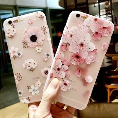 Flower Phone Case For Huawei P20 P30 Pro Honor 8 Lite 8X 8C 8S 9 10 P10 Lite Nova 3 3i Y5 2018 Y9 2019 Soft TPU Phone Case