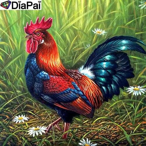DiaPai 100% Full Square/Round Drill 5D DIY Diamond Painting "Animal chicken" Diamond Embroidery Cross Stitch 3D Decor A18891