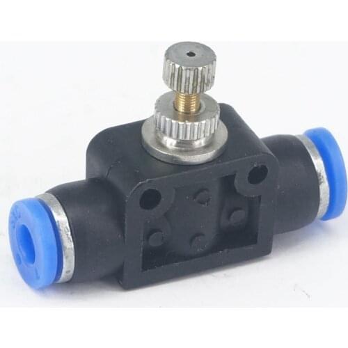 Fit Tube O/D 4mm Pneumatic Push In Flow Speed Control Valve Union Quick Release Air Fitting Push