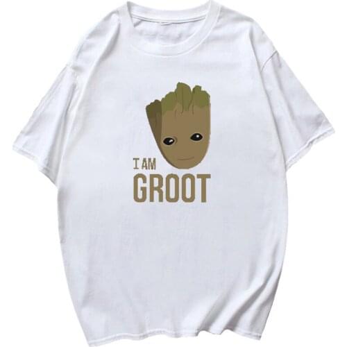 Funny Cartoon I Am Groot Printed T-shirt Mini Cute Groot Merry Christmas Graphic Casual Unisex Tops Short Sleev Harajuku tees