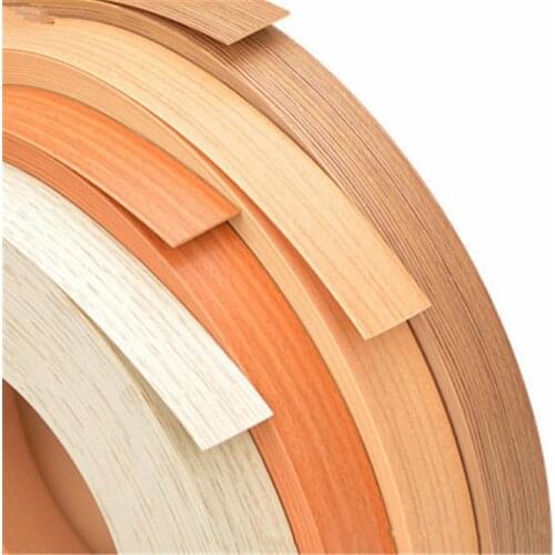 10M Hot Melt PVC Furniture edge banding strip sealing tape adhesive wood veneer sheet for Cabinet Desk Surface Edging Protector