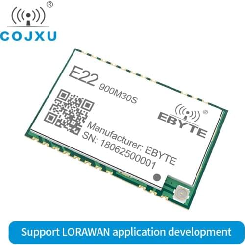 LORAWAN SX1262 LoRa TCXO 915MHz Wireless Module ebyte E22-900M30S Stamp Hole IPEX Antenna 850-930MHz rf Transmitter and Receiver