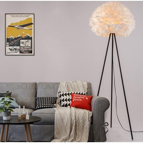 Fashionable design unique personality bridal room floor lamp warm living room bedroom bed lamp feather floor lamp ZL334
