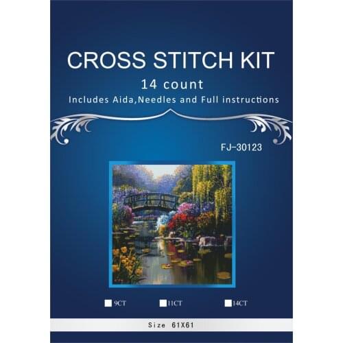 Oneroom Multicolored Park Embroidery Crafts Needlework 14CT Unprinted Arts Cross Stitch Kits DMC DIY Quality