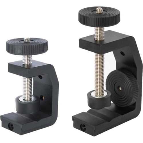 P8DC Universal C-Clamp Desktop Type Q Screw Mount Clip Adapter Holder with 1/4 Screw