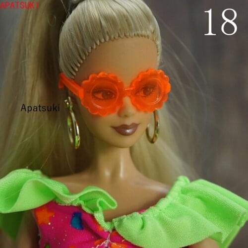 Orange Flower Plastic Glasses For Ken Boy Dolls Sunglasses Eyeglasses For Barbie Doll Dollhouse Accessories Decoration Toys 1/6