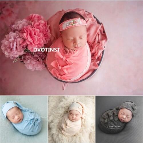Dvotinst Newborn Photography Props Soft Baby Posing Bonnet Sleeping Bag Pillow Wraps Hat Pillow Fotografia Studio Photo Props