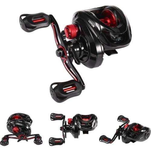 Baitcasting Fishing Reel 9+1BB 7.2:1 Baitcast Fishing Reel Magnetic and Centrifugal Dual Brake Carp Fishing Reel with Free Spool