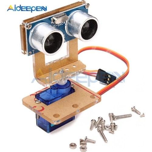 SG90 Servo + HC-SR04 Ultrasonic Ranging Module + Car Mounting Bracket Kit