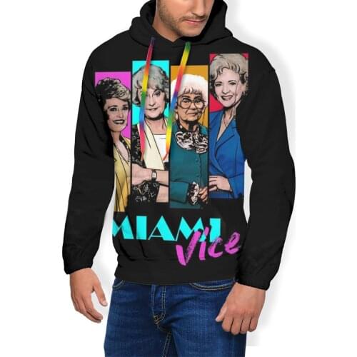 Golden Girls Hoodie Miami Vice Hoodies Oversize Long Length Pullover Hoodie Outdoor Polyester White Hoodies