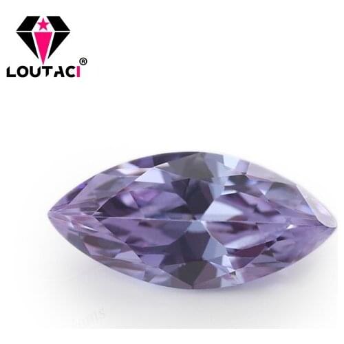 LOUTACI 5A High Quality Gemstone Wholese Lavender Cubic Zirconia Marquise Shape For Sale Small Size 1.5x3-3x6mm