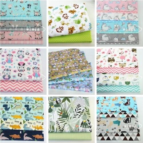 ZENGIA 50x160cm Cartoon Animal Totoro Lion Monkey Bear Bird Twill Cotton Fabric For Baby Sewing Quilting Fat Quarters Children