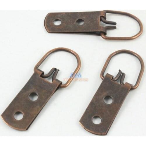 50 Pieces Antique Copper Photo Frame Hook Hanging Photo Frame Hanger 52x13mm