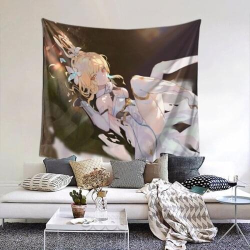 Asa Ni Haru Girl Tapestry Anime Japanese Games Tapestry Wall Bedspread aesthetic Hanging Blanket For Bedroom Dorm