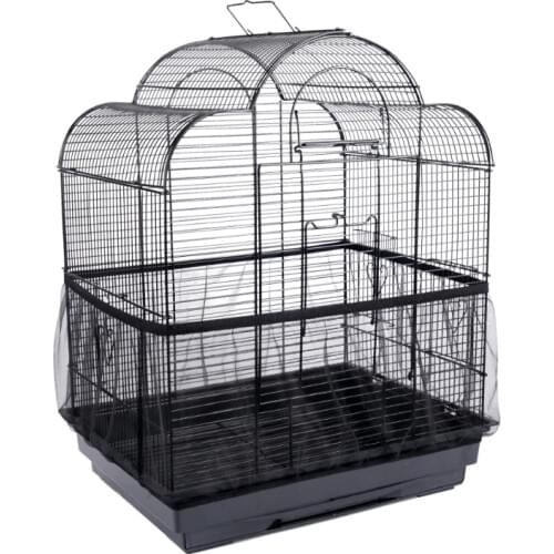 Mesh Bird Cage Cover Nylon Mesh Receptor Seed Guard Bird Parrot Cover Soft Easy Cleaning Nylon Airy Fabric Catcher Bird Supplies