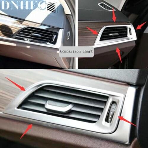 DNHFC Car air conditioning outlet decoration sequins 2pcs/set for BMW 5 series 520 525 530 540 G30 G31 2017 2018 LHD