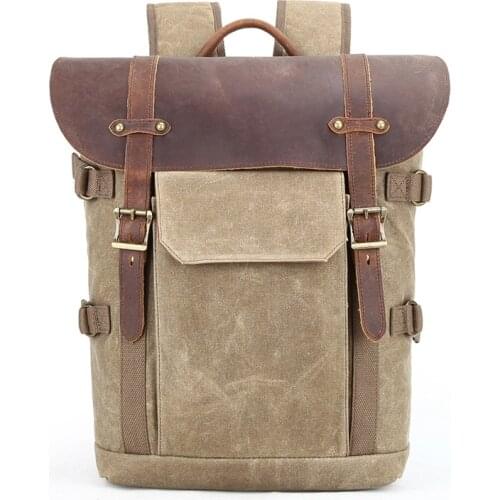 Camera Photo Backpack Men for Nikon/Canon/ Sony/Fujifilm Batik Canvas Waterproof Photography Bag Outdoor Wear-resistant Large