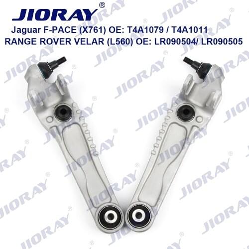 JIORAY Pair Front Lower Suspension Control Arm Straight For Jaguar F-PACE X761 Land Rover RANGE ROVER VELAR L560 T4A1011 T4A1079