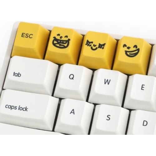 JKDK Pbt Esc Enter Yellow Keycap Cherry Profile Thermal Sublimation Keycap For Diy Custom Mechanical-Keyboard