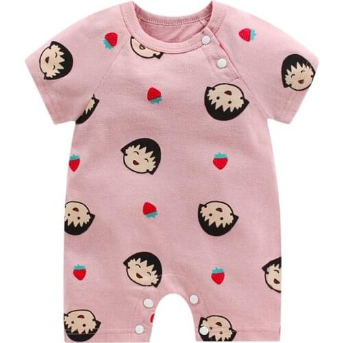 Baby Girl Romper Summer 2021 Newborn Baby Girl Clothes 0 3 Months Cotton Cartoon Short Sleeve Boy Girls Outfits Ropa De Bebe