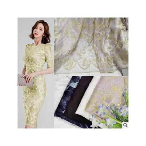 1.5 * 1.5 m Lash Embroidery Lightweight Elegant Lace Clothing Three-Dimensional Hollow Translucent Fabric