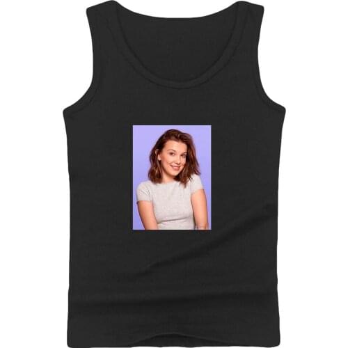 Millie bobby brown Fashion Prints Tank Tops Women/Men Harajuku Summer Cool Sleeveless Vest Hot Sale Casual Streetwear Clothes