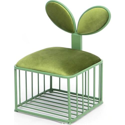 Nordic fashion metal childrens back chair simple modern home baby small stool creative lovely kindergarten learning bench