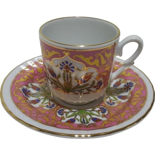 Porcelain Coffee Cup Set, Coffee Ware, Pink Cup and saucer , Mug , Coffee Mug Set