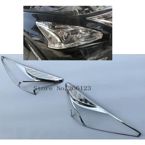 New Chrome Front Headlight Cover Trim Eyelid For Nissan Altima 2013 2014 2015 2