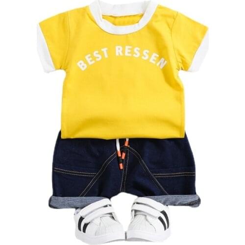 New Boys Clothing Summer Baby Girl Clothes Children Sport T-Shirt Shorts 2Pcs/Sets Infant Casual Costume Fashion Kids Tracksuits