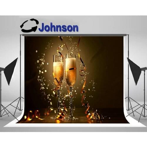 New Years Champagne Glasses Bokeh backgrounds High quality Computer print wedding backdrop