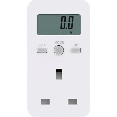 Plug-in Digital Wattmeter LCD Display Power Meter Electricity Usage Socket Electric Consumption Monitor UK Plug
