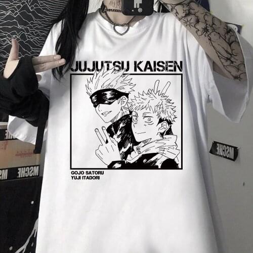 Hot Anime Jujutsu Kaisen Graphic Casual Women Cotton Tshirt Tee Funny Cartoon Anime T Shirt Harajuku Casual street T-shirt Life