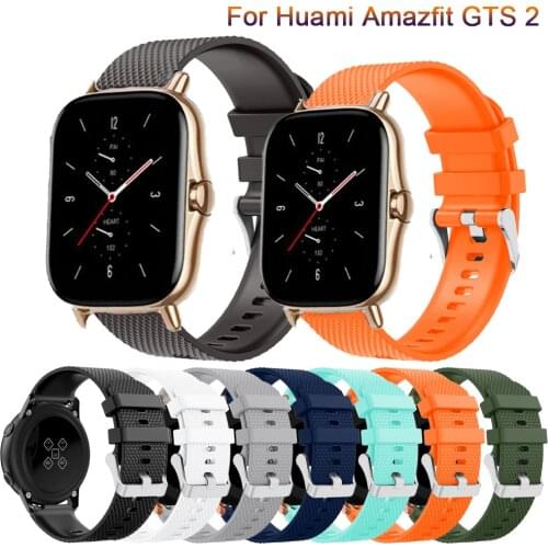 20mm Silicone Watch Strap for Huami Amazfit GTS GTR 42mm Bracelet for Huami Amazfit Bip U Bip S GTS 2 Smart Watch Bands Correa