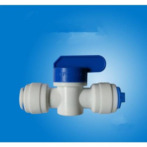 3/8" Inline Tube tap shut off Ball Valve Quick Fitting Connection Aquarium RO Water Filter Reverse Osmosis System