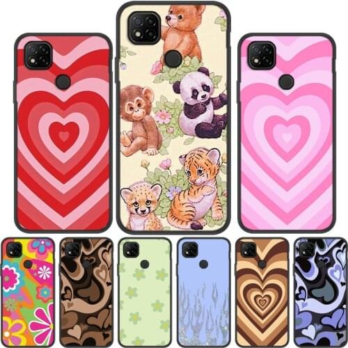 Love Heart Silicone Case For Xiaomi Redmi 9 Case Soft Phone Cover For Xiaomi Redmi 9C NFC 9A 9T Cases Redmi9 C NFC Funda Panda