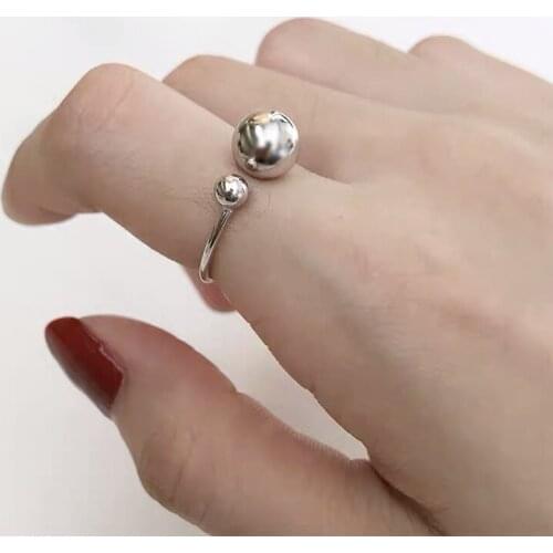 2020 Vintage Silver Color Chic Simple Open Rings For Women Fashion Korean Geometric Charm Forefinger Rings Jewelry anillos Gift