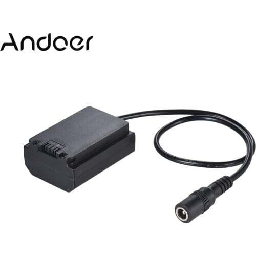 Andoer NP-FZ100 Dummy Battery Pack DC Fully Decoded Circuit Coupler Connector for Sony A7III A9 A7RIII A7SIII