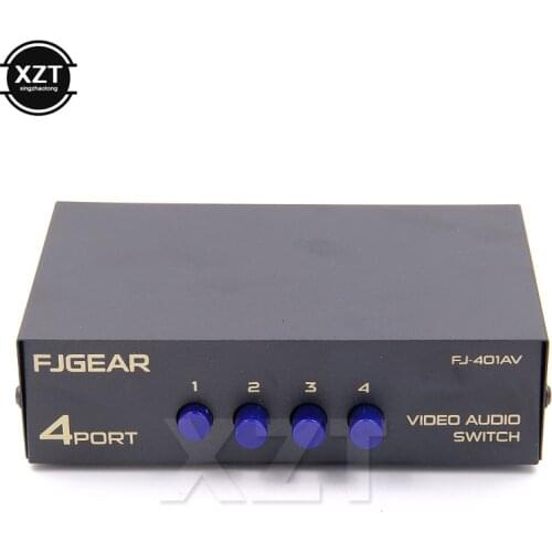 High Quality 2 or 4 or 8 ports Composite RCA AV Swithcer audio video Swithc selector for STB DVD HDTV