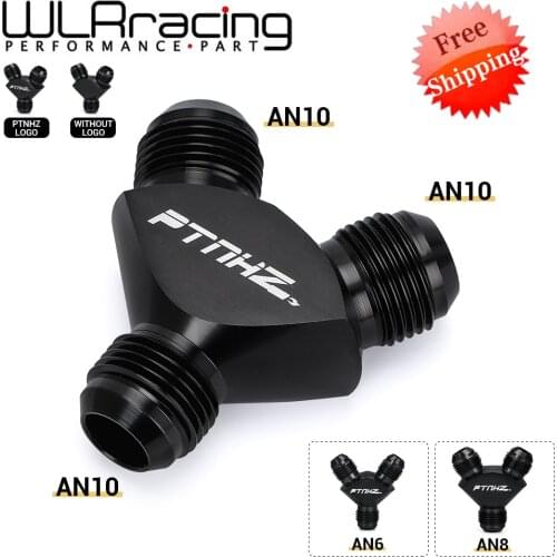 WLR 3 Way Universal AN6 AN8 AN10 Aluminum Y Block Adapter Fittings Adaptor Black Y Type Oil Pipe Joint For Car Accessories
