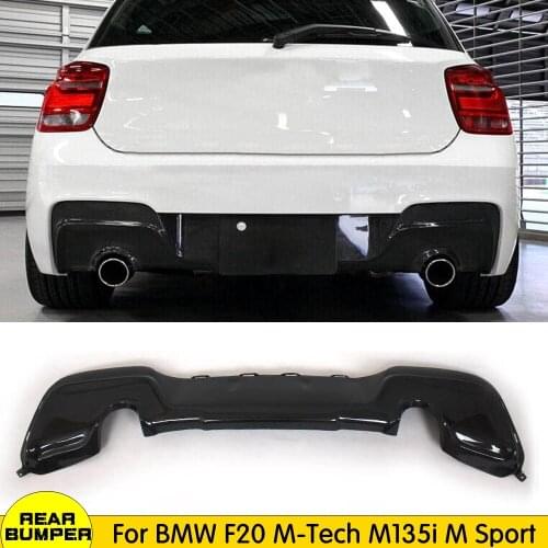 F20 Carbon Fiber Rear Diffuser Lip for BMW 1 Series F20 M-Tech M Sport Hatchback Only M135I Bodykits Bumper Spoiler Protector